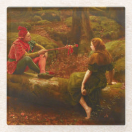 Touchstone and Audrey (by John Collier) Glazen Onderzetter