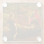 Touchstone and Audrey (by John Collier) Glazen Onderzetter (Achterkant)