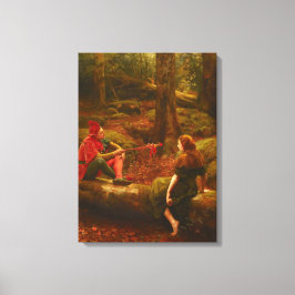 Touchstone and Audrey (In the Forest of Arden) Canvas Afdruk