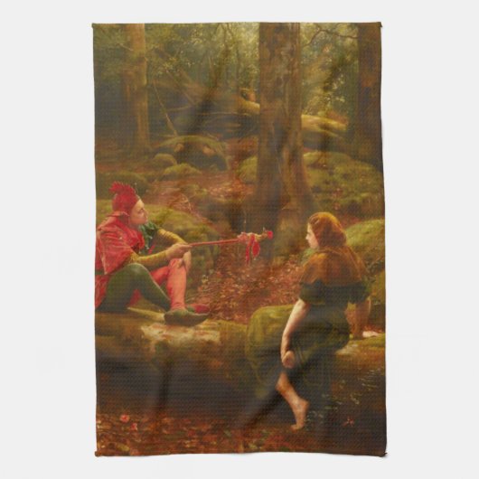 Touchstone and Audrey (In the Forest of Arden) Theedoek (Verticaal)