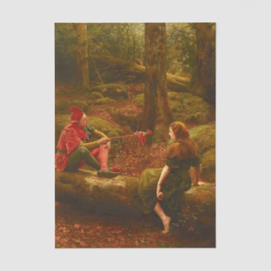 Touchstone and Audrey (In the Forest of Arden) Tissuepapier (Voorkant)