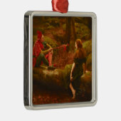 Touchstone and Audrey (Jester Teases Lady Lover) Metalen Ornament (Rechts)