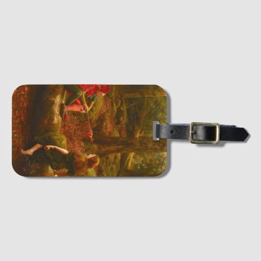 Touchstone and Audrey (Jester Teasing Lady Lover) Bagagelabel (Voorkant (horizontaal))