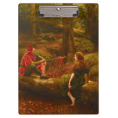 Touchstone and Audrey (Jester Teasing Lady Lover) Klembord (Voorkant)