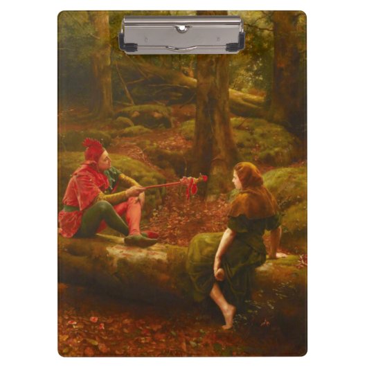 Touchstone and Audrey (Jester Teasing Lady Lover) Klembord (Voorkant)