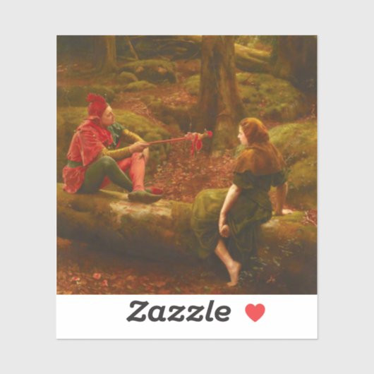 Touchstone and Audrey (Jester Teasing Lady Lover) Sticker (Vel)