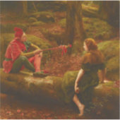 Touchstone and Audrey (Jester Teasing Lady Lover) Sticker (Voorkant)