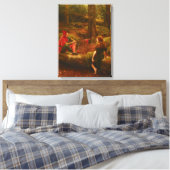 Touchstone en Audrey (In het bos van Arden) Canvas Afdruk (Insitu (Slaapkamer))