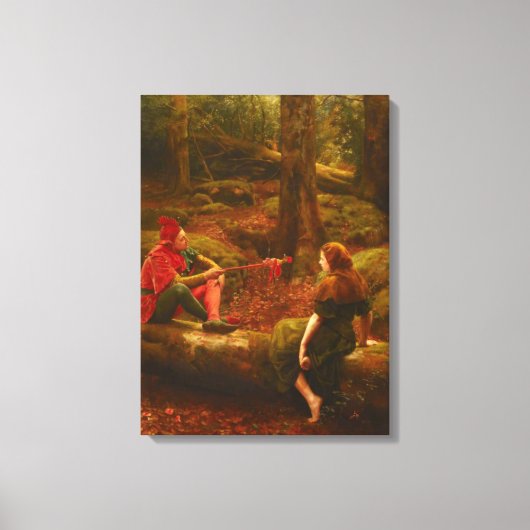Touchstone en Audrey (In het bos van Arden) Canvas Afdruk (Voorkant)