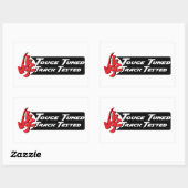 Touge tuned track getest rechthoekige sticker (Vel)