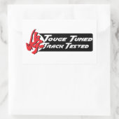 Touge tuned track getest rechthoekige sticker (Tas)