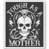 Tough als een moeder Funny moeder Moederschap Retr Sticker (Voorkant)