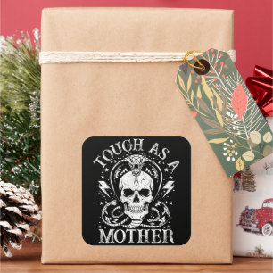 Tough als een moeder Funny moeder Moederschap Retr Vierkante Sticker
