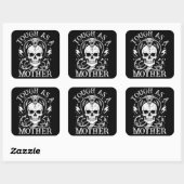 Tough als een moeder Funny moeder Moederschap Retr Vierkante Sticker (Vel)