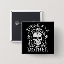Tough As A Mother Leuke Moeder Moederschap Retro H Vierkante Button 5,1 Cm