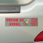 TOUGH AS STEEL USMC BUMPERSTICKER (Op auto)