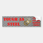 TOUGH AS STEEL USMC BUMPERSTICKER (Voorkant)