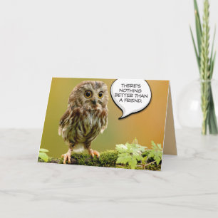 "Tough Baby Owl" vriendschap Kaart