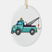 Tough Blue Tow Truck Keramisch Ornament (Rechts)