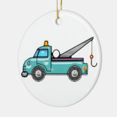 Tough Blue Tow Truck Keramisch Ornament (Links)