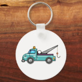 Tough Blue Tow Truck Sleutelhanger (Voorkant)