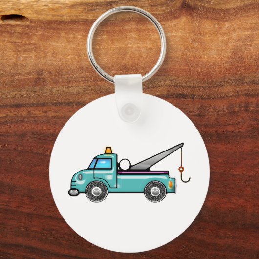 Tough Blue Tow Truck Sleutelhanger (Voorkant)