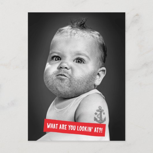 Tough Boorbaby Boy Briefkaart (Voorkant)