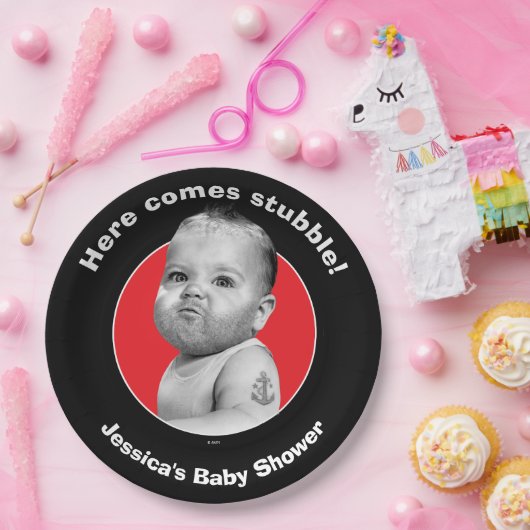 Tough Boorbaby Boy Papieren Bordje (Feest)