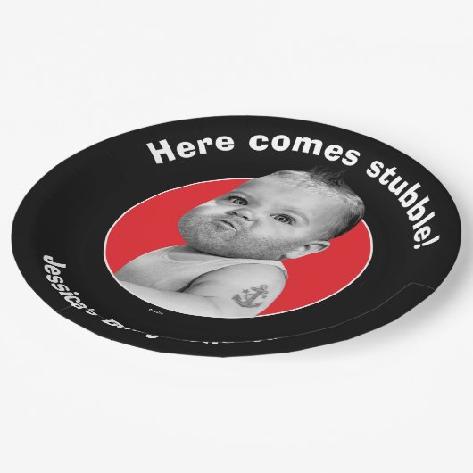 Tough Boorbaby Boy Papieren Bordje (Gekanteld)