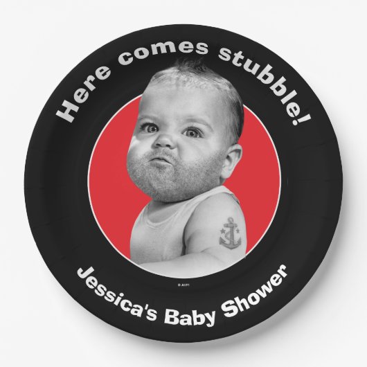 Tough Boorbaby Boy Papieren Bordje (Voorkant)