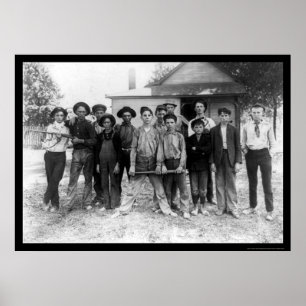 Tough Boy Baseball Team 1908 Poster