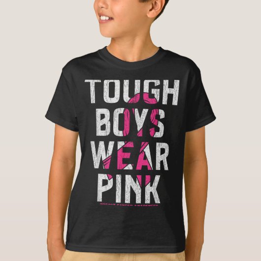 Tough Boys Wear Nk Breast Cancer Awareness Shirts  (Voorkant)
