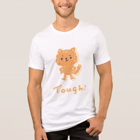 Tough cat Tri-Blend shirt (Voorkant)
