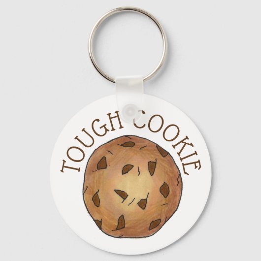TOUGH COOKIE Chocolate Chip Baker Foodie Dessert Sleutelhanger (Voorkant)