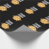 Tough Cookie Funny Cookie Pun Dark BG Cadeaupapier (Hoek)