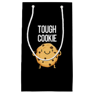 Tough Cookie Funny Cookie Pun Dark BG Klein Cadeauzakje