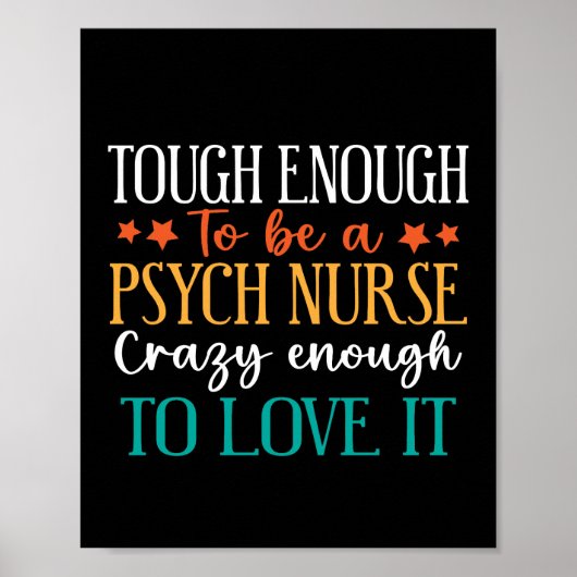 Tough Enough To Be A Psych Nurse  Poster (Voorkant)