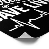 Tough Girls Save Lives Ems Paramedic Emt Stethosco Poster (Hoek)