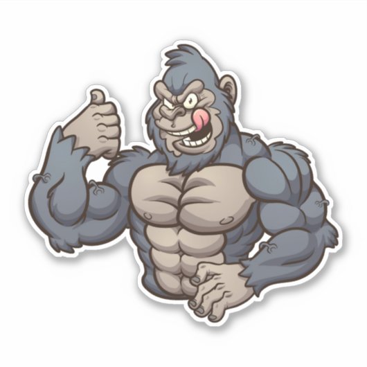 Tough Guy - Gorilla Sticker (Voorkant)