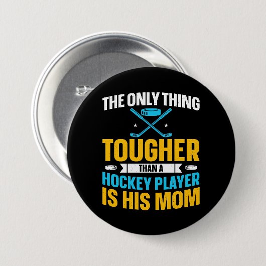 Tough Hockey mama Ronde Button 7,6 Cm (Voorkant /achterkant)