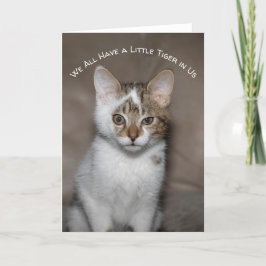 Tough Little Kittie Greeting Card Kaart