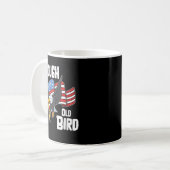 Tough Old Bird Patriotic USA Flag Eagle Graphic  Koffiemok (Voorkant links)