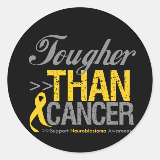 Toughan Than Cancer - Neuroblastoma Ronde Sticker (Voorkant)