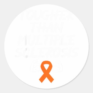 Tougher dan Multiple Sclerose MS-bewustzijnsstrijd Ronde Sticker