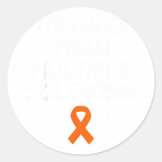 Tougher dan Multiple Sclerose MS-bewustzijnsstrijd Ronde Sticker (Voorkant)