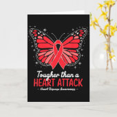 Tougher Than A Heart Attack Hartziektebewustzijn Kaart (Gele Bloem)