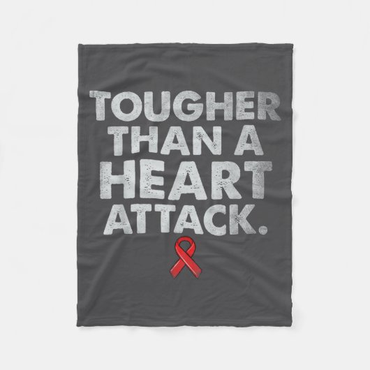 Tougher Than A Heart Attack Heart Disease Awarenes Fleece Deken (Voorkant)