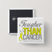 Tougher Than Cancer - Sarcoma Vierkante Button 5,1 Cm (Voorkant /achterkant)