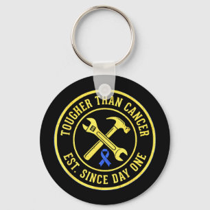 Tougher than kanker blauwe lint monteur sleutelhanger