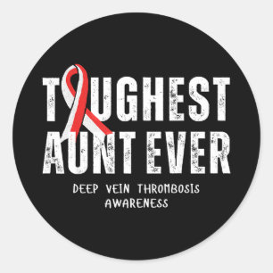 Toughste tante diepe veneuze trombose dvt bewustzi ronde sticker